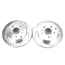 Rear DRILLEDSLOTTED ROTOR PAIR for Mitsubishi image 2