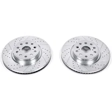 Front DRILLEDSLOTTED ROTOR PAIR image 2