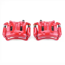 Front RED CALIPER PAIR W/BRKT for Nissan image 2
