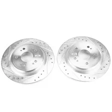 Rear DRILLEDSLOTTED ROTOR PAIR for Acura RLX image 2