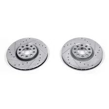 Front DRILLEDSLOTTED ROTOR PAIR image 2