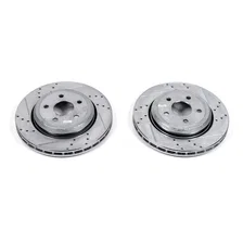 Rear DRILLEDSLOTTED ROTOR PAIR image 2