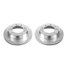 Rear DRILLEDSLOTTED ROTOR PAIR for Ford image 2
