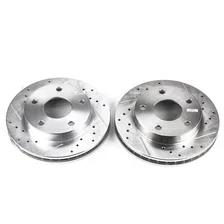 Front DRILLEDSLOTTED ROTOR PAIR for Dodge Ram 1500 image 2