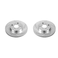 Front DRILLEDSLOTTED ROTOR PAIR image 2