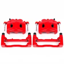 Front RED CALIPER PAIR W/BRKT image 2