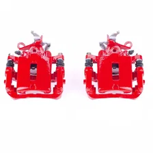 Rear RED CALIPER PAIR W/BRKT image 2