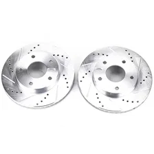 Front DRILLEDSLOTTED ROTOR PAIR image 2