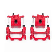 Rear RED CALIPER PAIR W/BRKT image 2