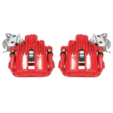 Rear RED CALIPER PAIR W/BRKT image 2