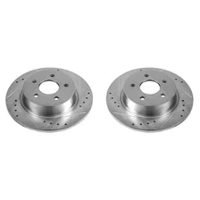 Rear DRILLEDSLOTTED ROTOR PAIR for Ford image 2