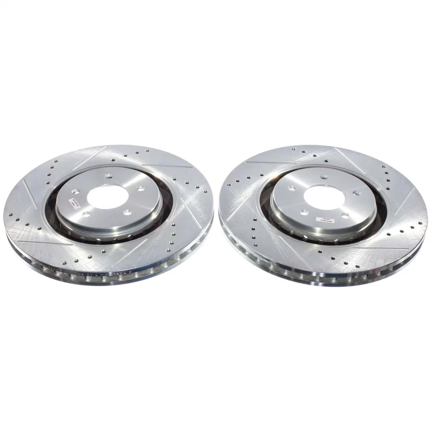 Front DRILLEDSLOTTED ROTOR PAIR