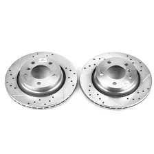 Rear DRILLEDSLOTTED ROTOR PAIR for BMW image 2