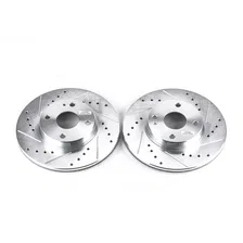Front DRILLEDSLOTTED ROTOR PAIR for Mazda Miata image 2
