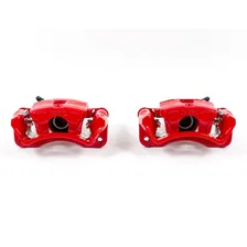 Rear RED CALIPER PAIR W/BRKT image 2