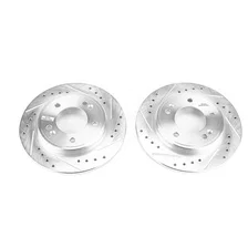 Rear DRILLEDSLOTTED ROTOR PAIR image 2