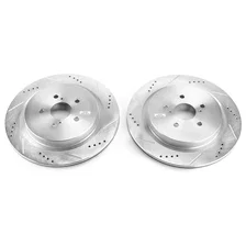 Rear DRILLEDSLOTTED ROTOR PAIR image 2