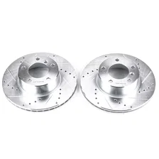 Front DRILLEDSLOTTED ROTOR PAIR for BMW image 2
