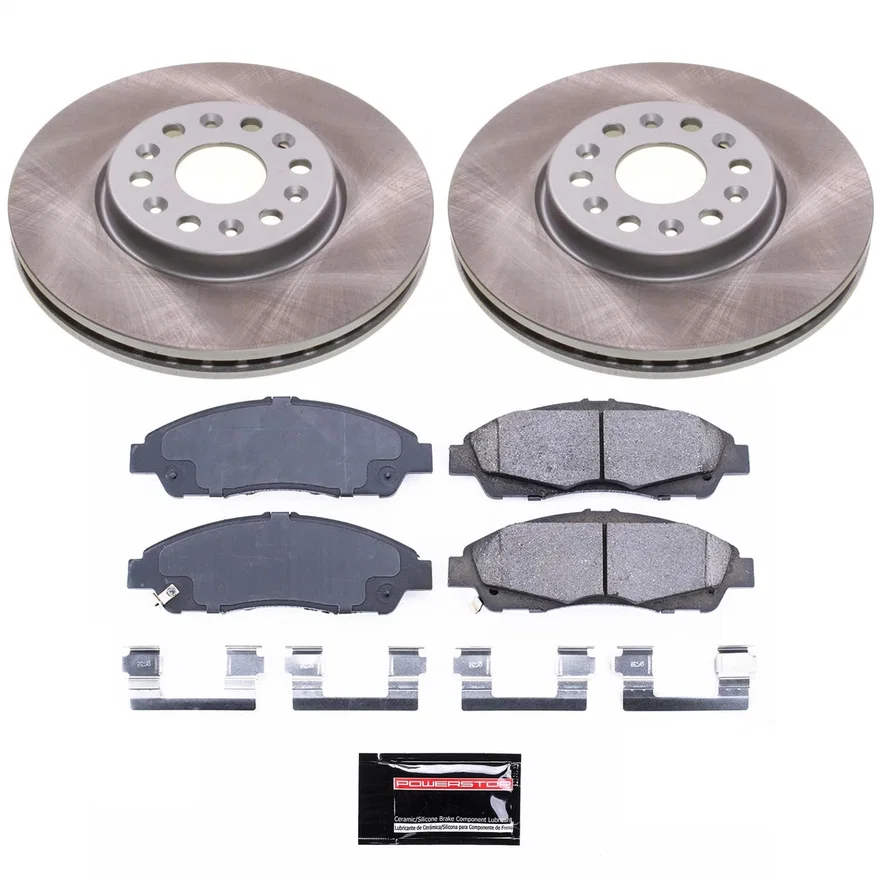Front SEMI-COATED ROTOR KIT for Buick Enclave