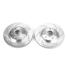 Front DRILLEDSLOTTED ROTOR PAIR for Hyundai Santa Fe image 2