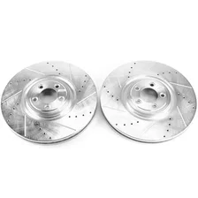 Front DRILLEDSLOTTED ROTOR PAIR for Jaguar image 2