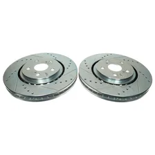 Front DRILLEDSLOTTED ROTOR PAIR for Toyota image 2