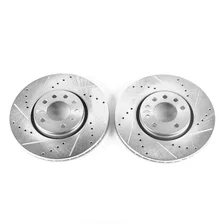 Front DRILLEDSLOTTED ROTOR PAIR for Saab image 2