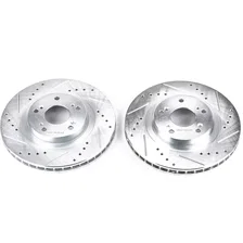Front DRILLEDSLOTTED ROTOR PAIR image 2