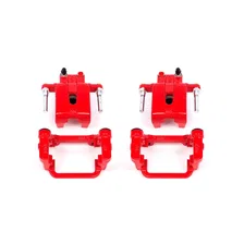 Rear RED CALIPER PAIR W/BRKT image 2