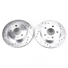 Rear DRILLEDSLOTTED ROTOR PAIR image 2