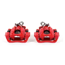 Rear RED CALIPER PAIR W/BRKT image 2