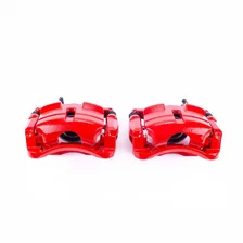 Front RED CALIPER PAIR W/BRKT for Nissan image 2