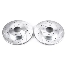 Front DRILLEDSLOTTED ROTOR PAIR image 2