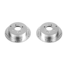 Rear DRILLEDSLOTTED ROTOR PAIR image 2
