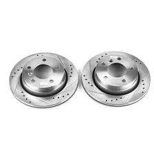 Rear DRILLEDSLOTTED ROTOR PAIR for BMW image 2