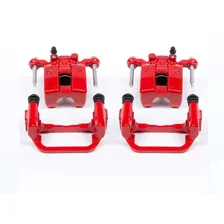 Rear RED CALIPER PAIR W/BRKT image 2