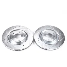 Front DRILLEDSLOTTED ROTOR PAIR image 2
