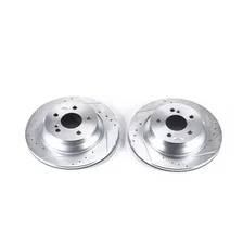 Rear DRILLEDSLOTTED ROTOR PAIR for Mercedes-Benz image 2