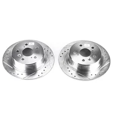 Rear DRILLEDSLOTTED ROTOR PAIR for Toyota Avalon image 2