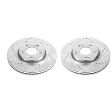 Front DRILLEDSLOTTED ROTOR PAIR for Kia Sportage image 2