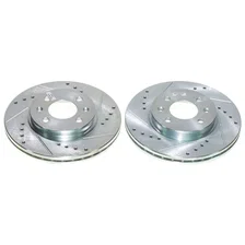 Front DRILLEDSLOTTED ROTOR PAIR image 2