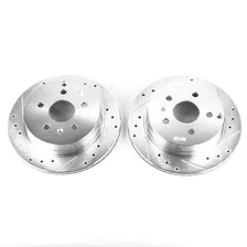 Rear DRILLEDSLOTTED ROTOR PAIR image 2