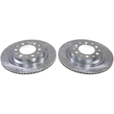 Rear DRILLEDSLOTTED ROTOR PAIR for Toyota image 1
