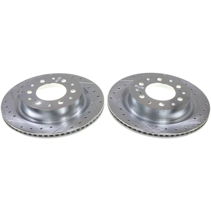 Rear DRILLEDSLOTTED ROTOR PAIR for Toyota
