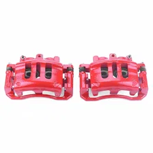 Front RED CALIPER PAIR W/BRKT image 2