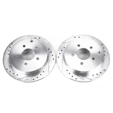 Rear DRILLEDSLOTTED ROTOR PAIR image 2