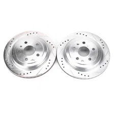 Rear DRILLEDSLOTTED ROTOR PAIR image 2