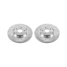 Front DRILLEDSLOTTED ROTOR PAIR image 2
