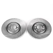 Front DRILLEDSLOTTED ROTOR PAIR for Audi image 2
