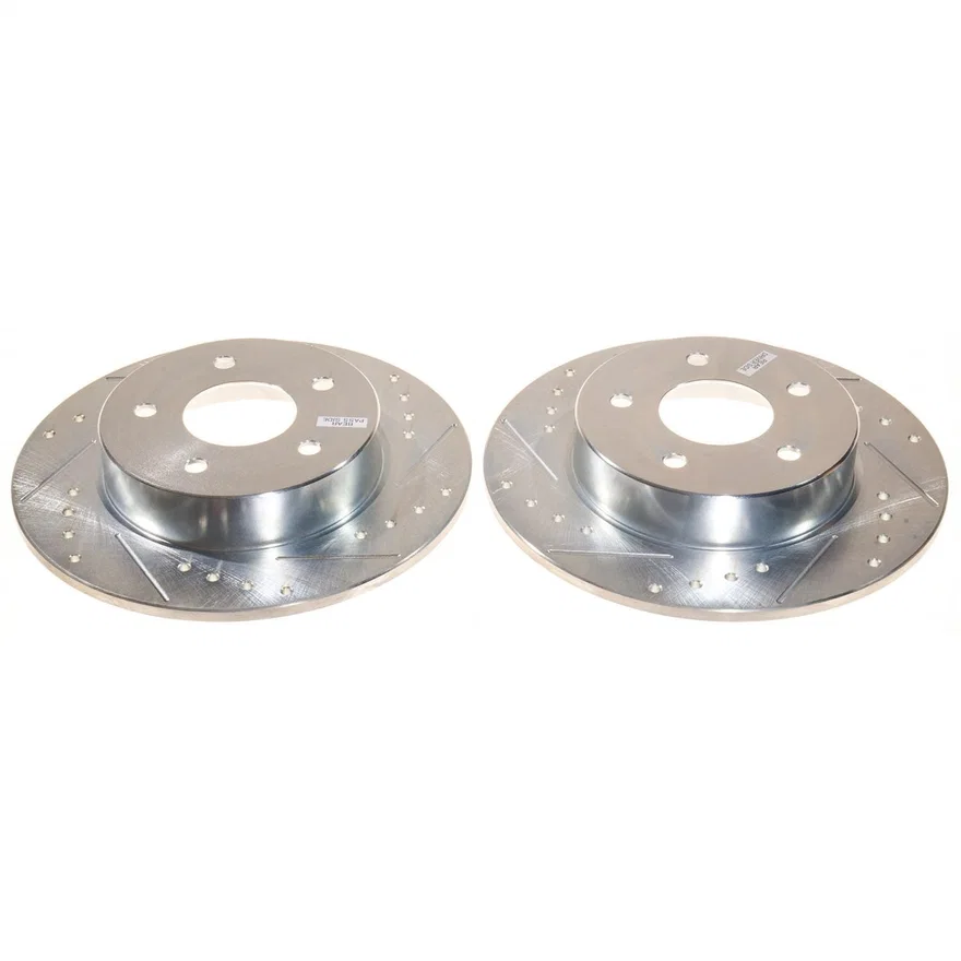 Rear DRILLEDSLOTTED ROTOR PAIR for Nissan